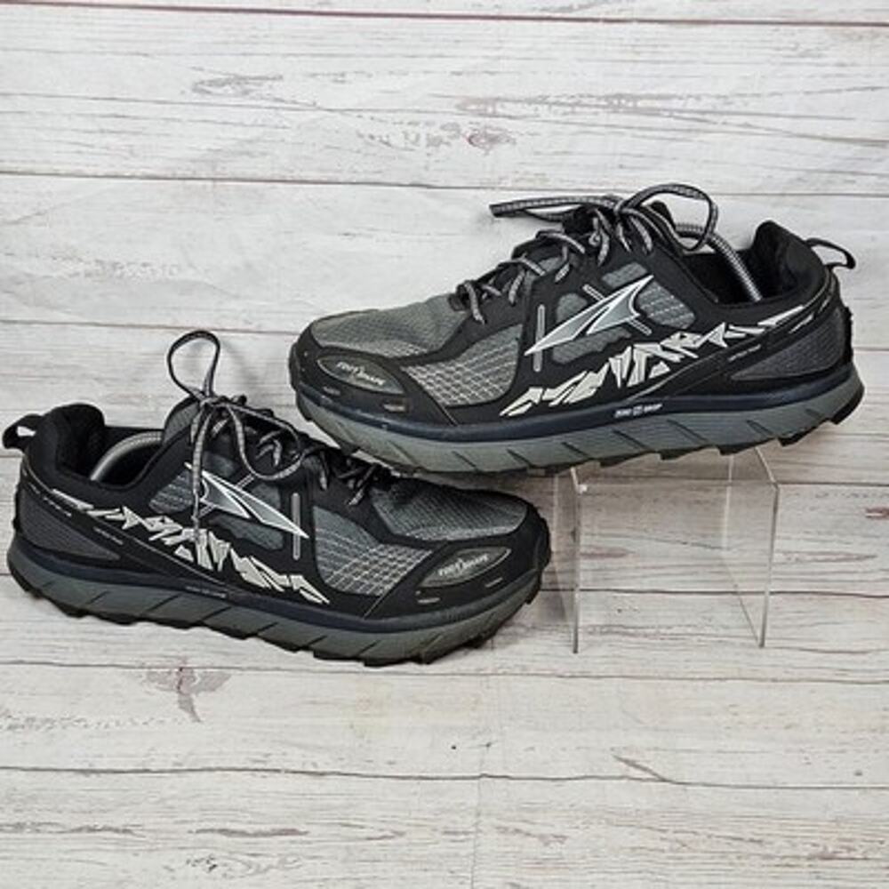 Altra Lone Peak 3.5 Men's 12.5 Black Grey Trail Running Zero Drop *No Insoles